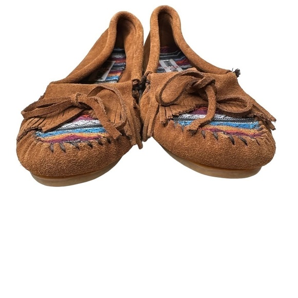 Minnetonka Suede Leather Kilty Arizona Moccasins. Size 9 - Picture 4 of 11
